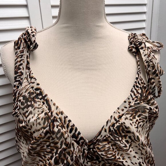 EXPRESS Animal Print Maxi Dress Size XL - Picture 2 of 6